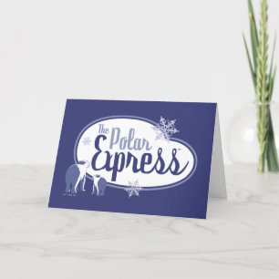 Cartão De Festividades O Polar Express   Ursos Polares — Gráfico Retro