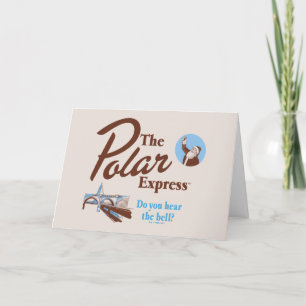Cartão De Festividades O Polar Express   "Você Ouve O Sino" Retro