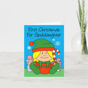 Cartão De Festividades O Primeiro Elfo de Natal da GodFilha