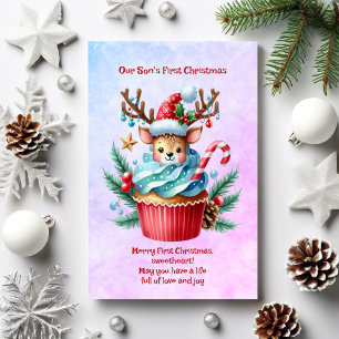 Cartão De Festividades O Primeiro Natal do Nosso Filho