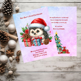 Cartão De Festividades O Primeiro Natal do Nosso Filho