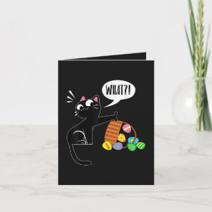 Cartão De Festividades O QUE ! Gato de Páscoa