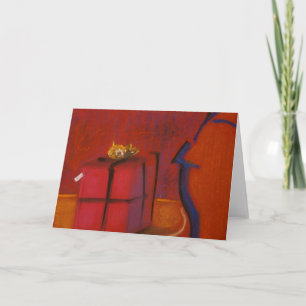 Cartão De Festividades O que há na Caixa de Natal de Férias? Notecard.