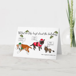 Cartão De Festividades O Que Mais Gostamos Sobre Os Feriados