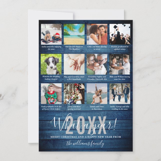 Cartão De Festividades O Que Uma Colagem De Fotos De 12 Anos Capta Madeir (Frente)