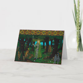 Cartão De Festividades O rei do visco, lança do visco (duende)