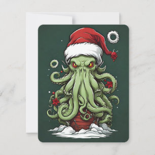 Cartão De Festividades O reinado de Yuletide de Cthulhu: Um Natal terríve