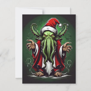 Cartão De Festividades O reinado de Yuletide de Cthulhu: Um Natal terríve