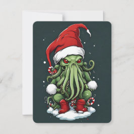 Cartão De Festividades O reinado de Yuletide de Cthulhu: Um Natal terríve