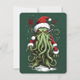 Cartão De Festividades O reinado de Yuletide de Cthulhu: Um Natal terríve