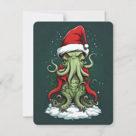 Cartão De Festividades O reinado de Yuletide de Cthulhu: Um Natal terríve
