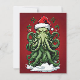 Cartão De Festividades O reinado de Yuletide de Cthulhu: Um Natal terríve