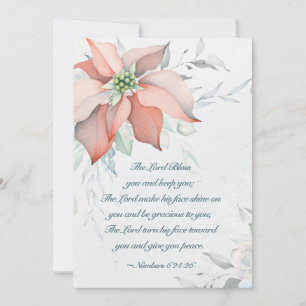 Cartão De Festividades O Senhor Abençoa Vocês Números 6:24-26 Natal