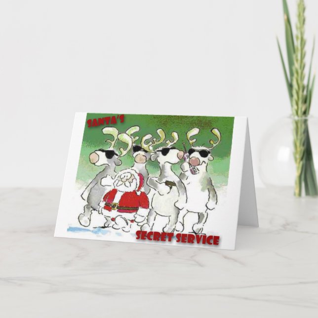 Cartão De Festividades O serviço secreto do papai noel (Frente)