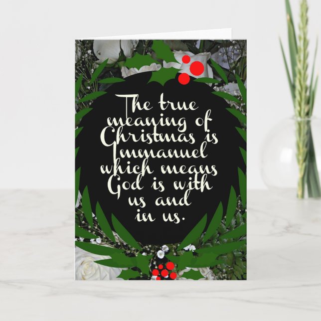 Cartão De Festividades O significado verdadeiro do Natal é Immanuel (Frente)