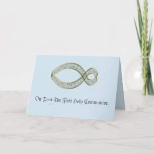 Cartão De Festividades O símbolo de Fish Christian.