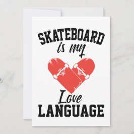 Cartão De Festividades O skate é a minha língua de amor - skate engraçado