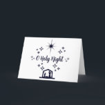 Cartão De Festividades O Típica Minimalista de Natal Santa Noite<br><div class="desc">Passe os corredores com este cartão de Natal da Noite Santa. Minha design única apresenta um clássico carol de Natal e uma simples tipografia. É uma obrigação para qualquer coleção de férias. Adicione-o ao seu carrinho e eleve a sua temporada de férias.</div>