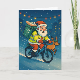 Cartão De Festividades O Trabalho Extra do Papai Noel: Modo Entrega de Co
