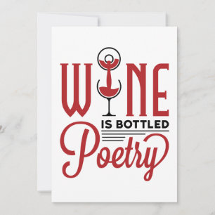 Cartão De Festividades O vinho é poesia engarrafada
