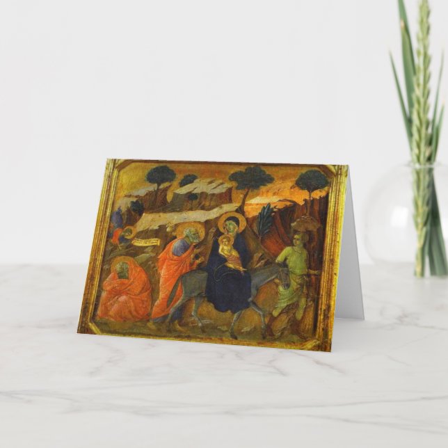 Cartão De Festividades O vôo no Natal de Egipto (Frente)