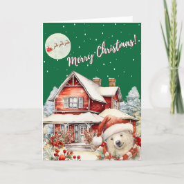 Cartão De Festividades "O Voo Noturno do Papai Noel"