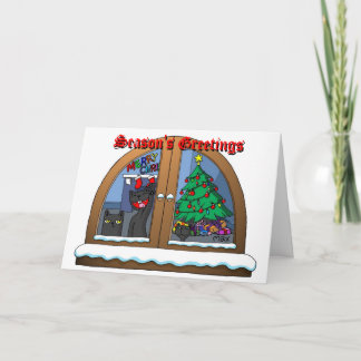 Cartão De Festividades oatSNOWonWINDOWchristmasCARD