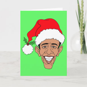 Cartão De Festividades Obama Claus