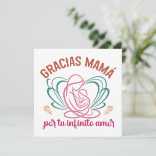 Cartão De Festividades Obrigada Mamãe – Amor Infinito Ilustrado
