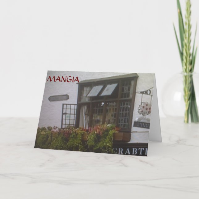 CARTÃO DE FESTIVIDADES OBRIGADO COM OS DESEJOS DA MANGIA (Frente)