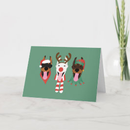 Cartão De Festividades Obrigado, Dobermann Dogs De Natal