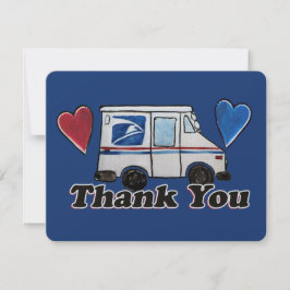 Cartão De Festividades Obrigado Enviando Correios Trabalhadores