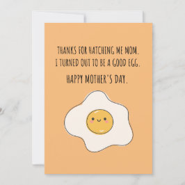 CARTÃO DE FESTIVIDADES OBRIGADO MÃE, EU SOU UM BOM OVO