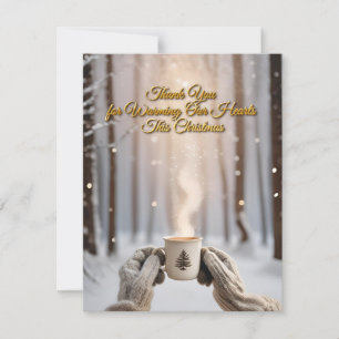 Cartão De Festividades Obrigado por aquecer nossos corações este Natal