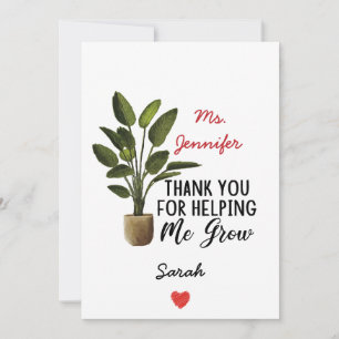 Cartão De Festividades Obrigado por me ajudar a aumentar a apreciação do