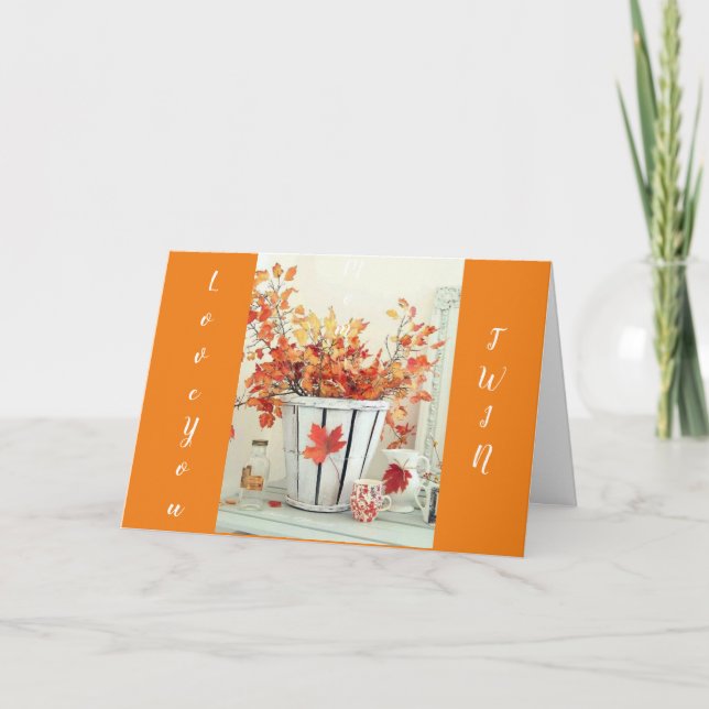 CARTÃO DE FESTIVIDADES OBRIGADO POR VOCÊ **TWIN** EM AGRADECIMENTO (Frente)