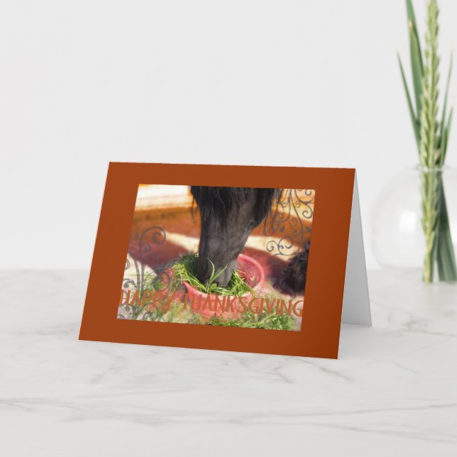 Cartão De Festividades ObrigadoGiving - Cartão, Saudação - Nota (Frente)