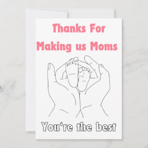 Cartão De Festividades Obrigados Para Mães Dos Eua Fazeres <3