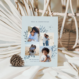 Cartão De Festividades Ocean Treasures 4 Foto Natal Costeiro