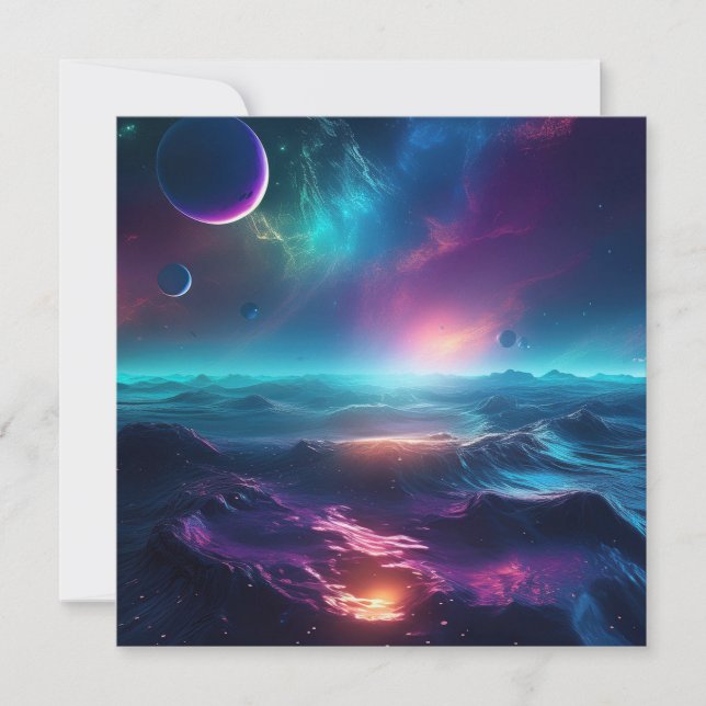 Cartão De Festividades Oceano IA (Frente)