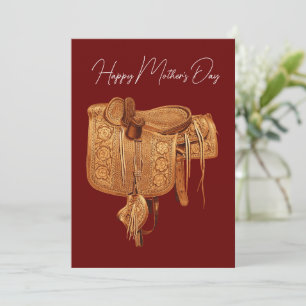 Cartão De Festividades Ocidental,Vintage,Sela,Dia das Mães,Rural