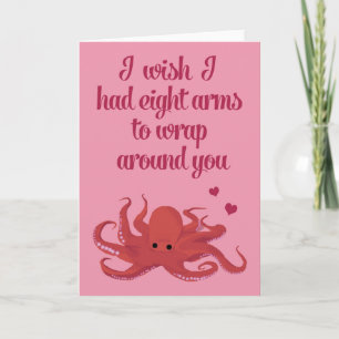 Cartão De Festividades Octopus Valentine's Day Card