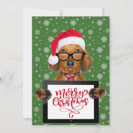 Cartão De Festividades Óculos de Estimação para Cachorro Dachshund Engraç