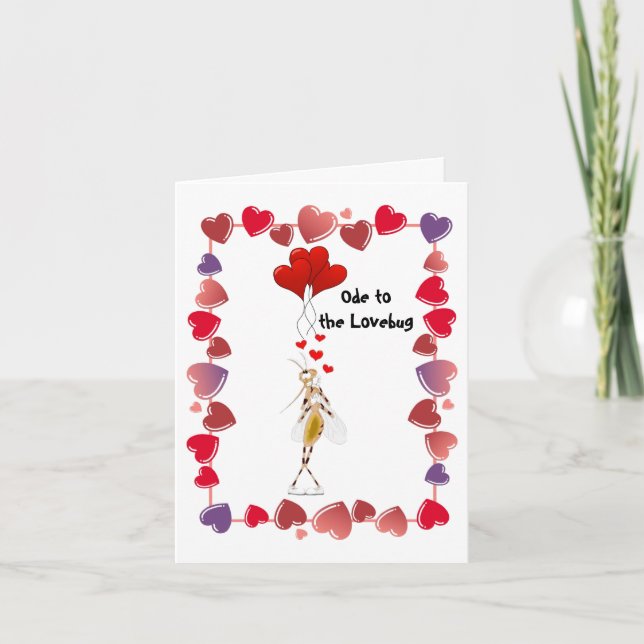 Cartão De Festividades Ode para o Lovebug (Frente)