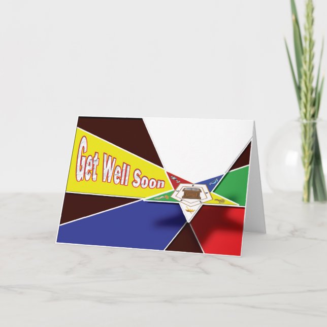 Cartão De Festividades OES obtêm bem logo (Frente)