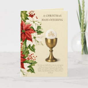 Cartão De Festividades Oferta de Missa Católica pelo Padre