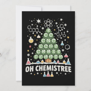 Cartão De Festividades Oh Árvore Química Tabela Periódica Química Natal
