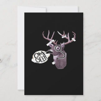 Cartão De Festividades Oh Deer Criativo Design de Assinatura