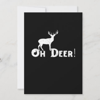 Cartão De Festividades Oh Deer Estilo Gráfico Limpo