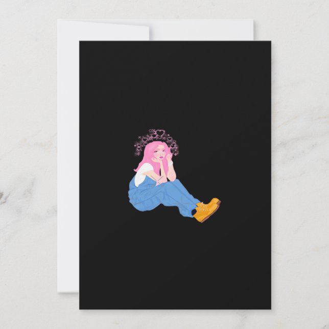 Cartão De Festividades Oh Deer Graphic Artistic Design Flat Holiday Card (Frente)